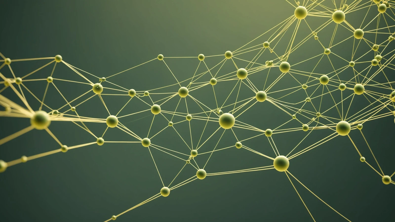 Abstract biotech visualization of molecular networks and DNA strands